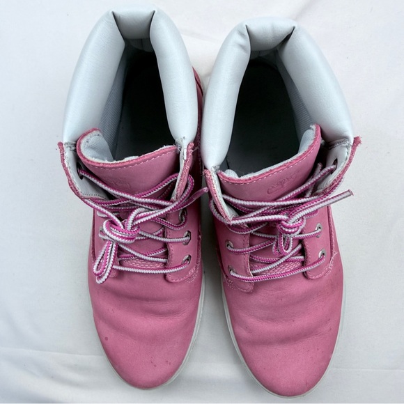 Timberland Pink Nubuck Lace-Up Boots - Picture 11 of 13